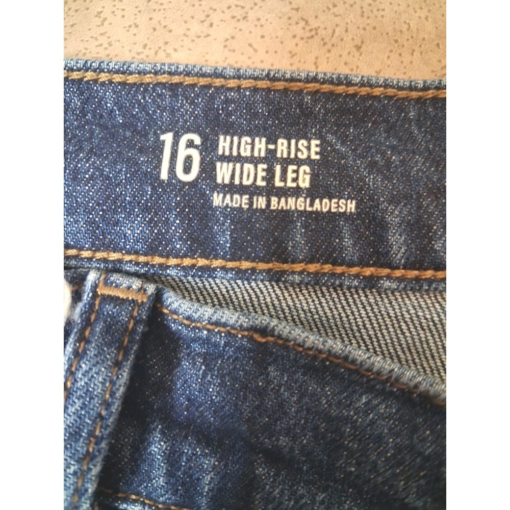 A.N.A High Rise Wide Leg Jeans Women Size 16 Barrel - Picture 6 of 9